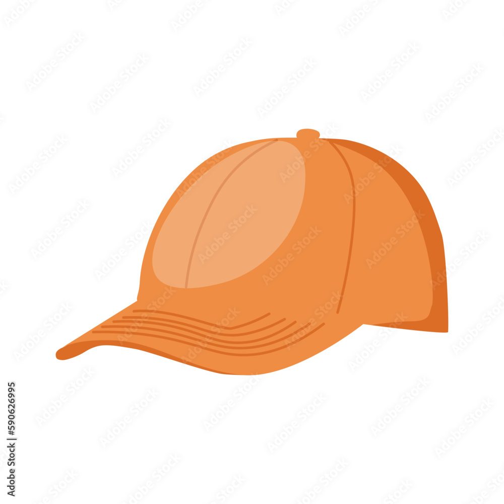 Baseball cap icon. flat vector illustration isolate on a white background Baseball cap icon. flat vector illustration isolate on a white background