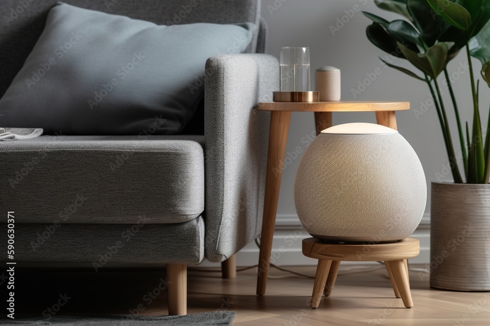 Obraz premium smart home speaker in modern interior