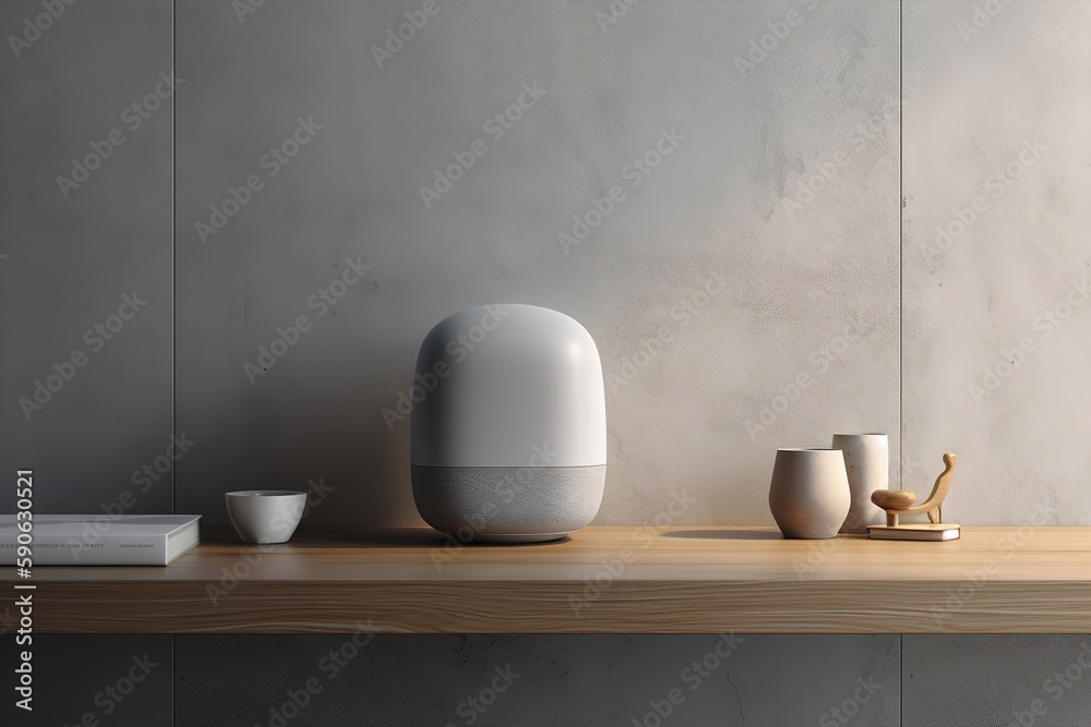 smart home speaker in modern interior smart home speaker in modern interior