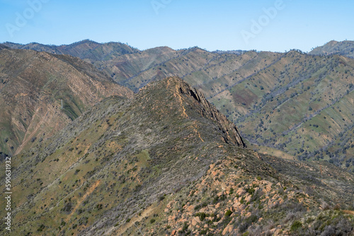 The Blue Ridge Trail, Stebbins Cold Canyon, on a cloudless day, off interstate 128, Winter, CA, USA photo