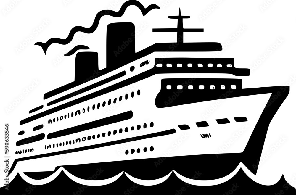 Cruise - Minimalist and Flat Logo - Vector illustration