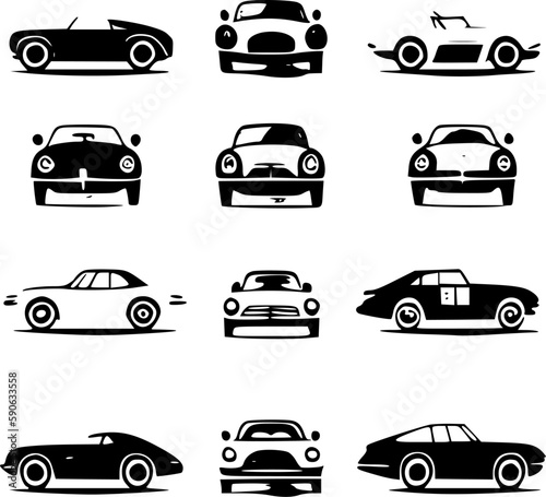 Cars - Minimalist and Flat Logo - Vector illustration