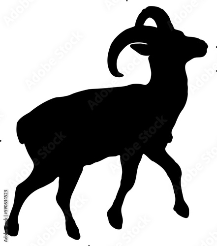 silhouette of a goat illustration