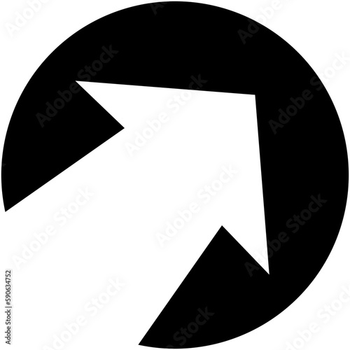  Ícone com seta diagonal para cima à direita
