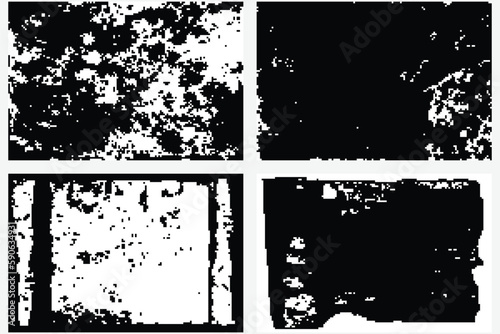 Set grunge dirty paper texture overlays for calligraphy memoir records and book making. Blank medieval manuscripts page traces. Grunge ancient parchment papers. Old witch book empty pages set. Vector.