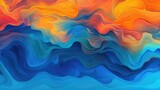 Modern background of rainbow gradients and curves with fluid, liquid motion with generative ai