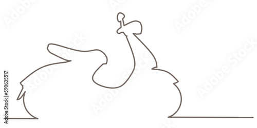 Scooter one line art