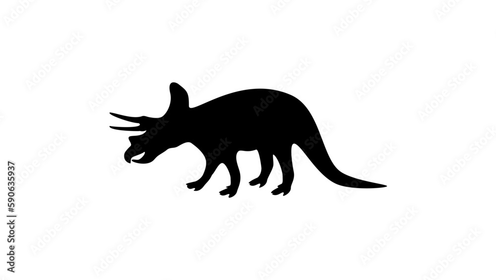 Fototapeta premium triceratops silhouette