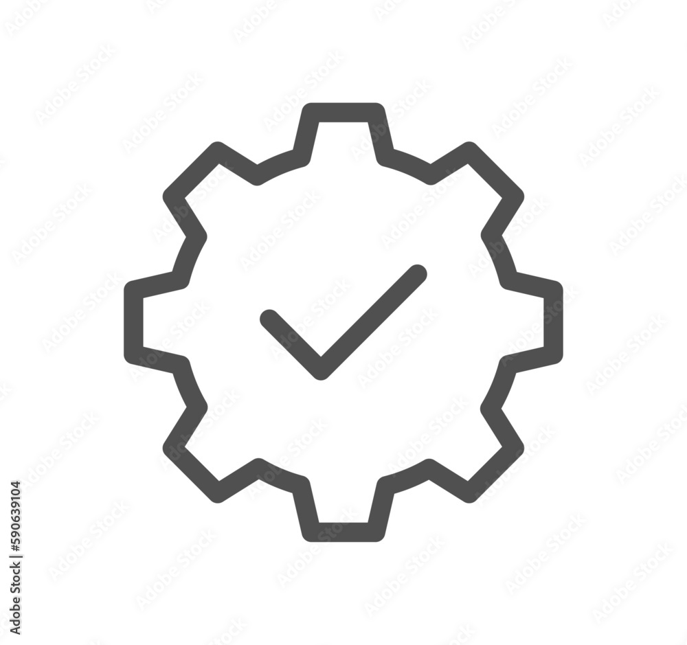 Gear related icon outline and linear vector. Gear related icon outline and linear vector.