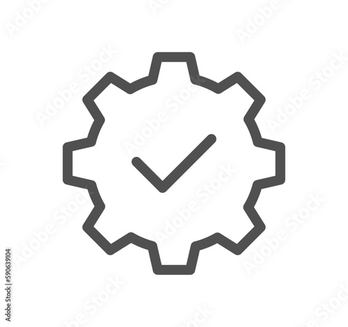 Gear related icon outline and linear vector.