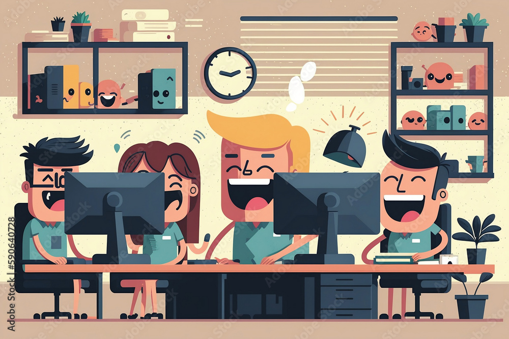 people in office, generative AI people in office, generative AI