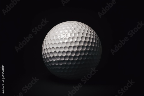 Portrait of a golf ball. Generative AI.