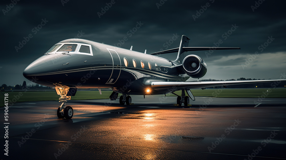 Gulfstream Aerospace G550 luxury business jet - obrazy, fototapety, plakaty 