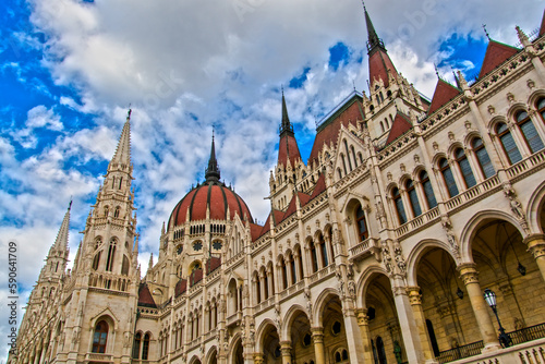 The building of Hungarian Parliament on a sunny day of March