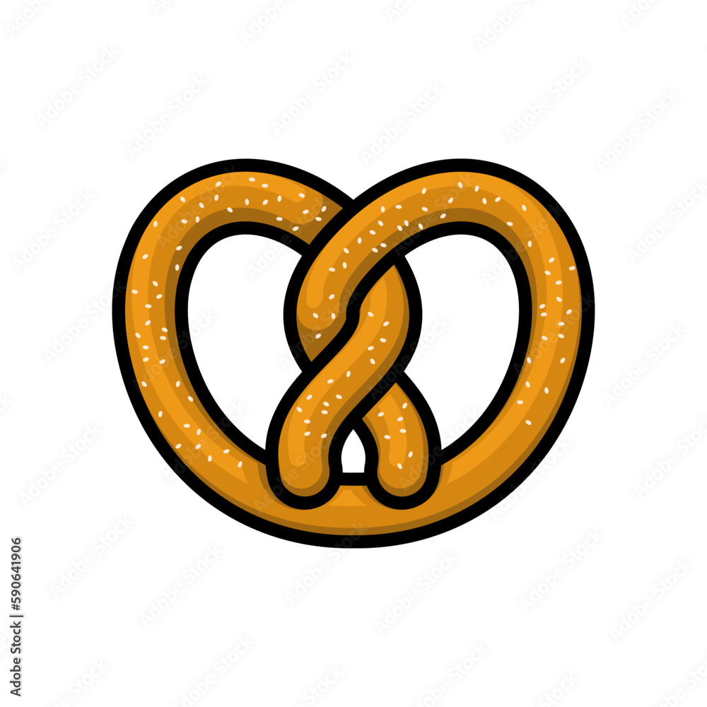 Bretzel isolated. german bakery food icon. Vector illustration Bretzel isolated. german bakery food icon. Vector illustration