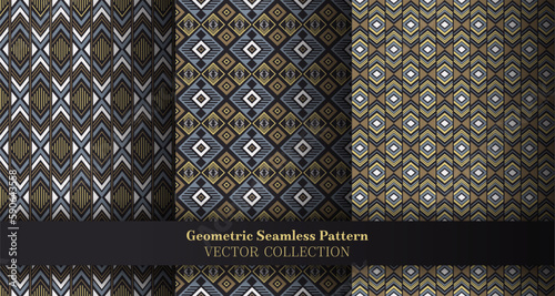 Creative geometric argyle seamless tracery set. Arabic tracery ethnic patterns. Argyle element geometric vector repeating backdrop package. Cover background prints.