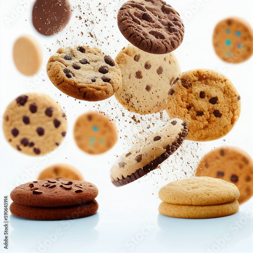 Cookies with white background