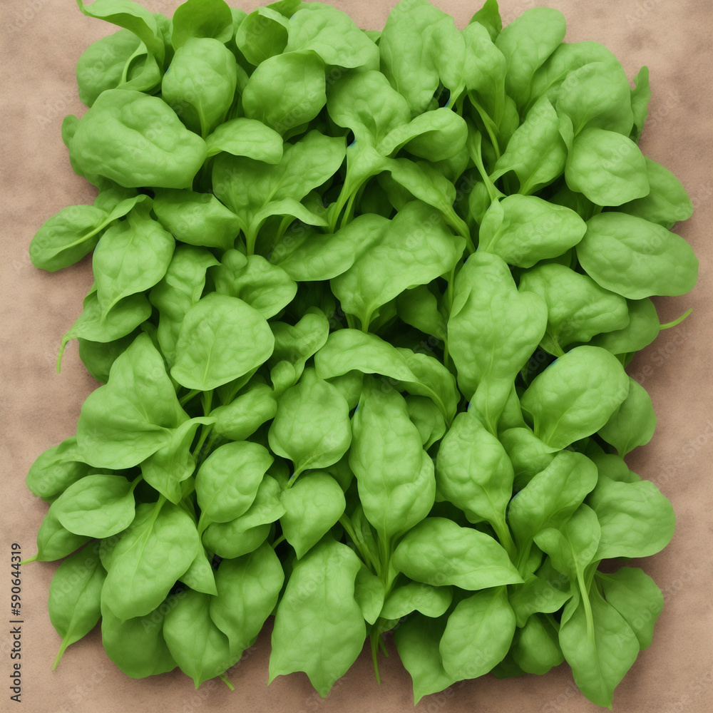 A spinach plant that was grown organically at home A spinach plant that was grown organically at home