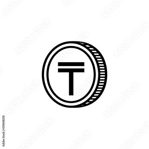 Kazakhstan Currency Symbol, Kazakhstani Tenge Icon, KZT Sign. Vector Illustration