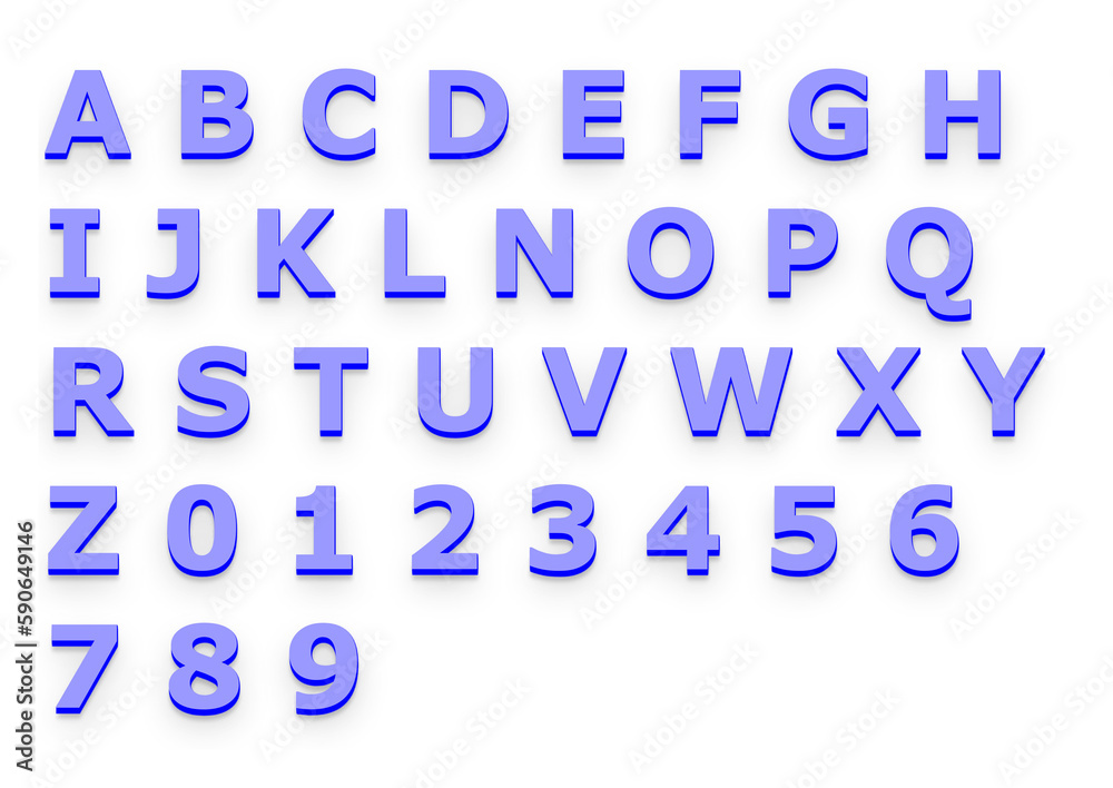 letters 3d alphabet
