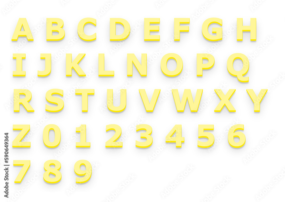 letters 3d alphabet