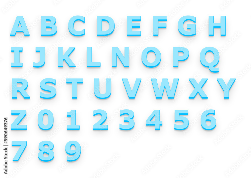 letters 3d alphabet