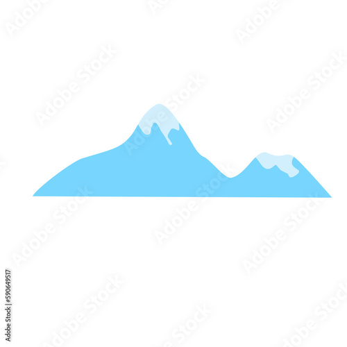 Vector snow mountain