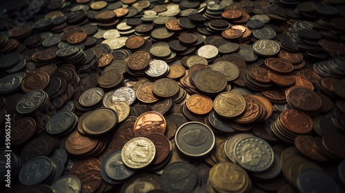 pile of coins - generative AI