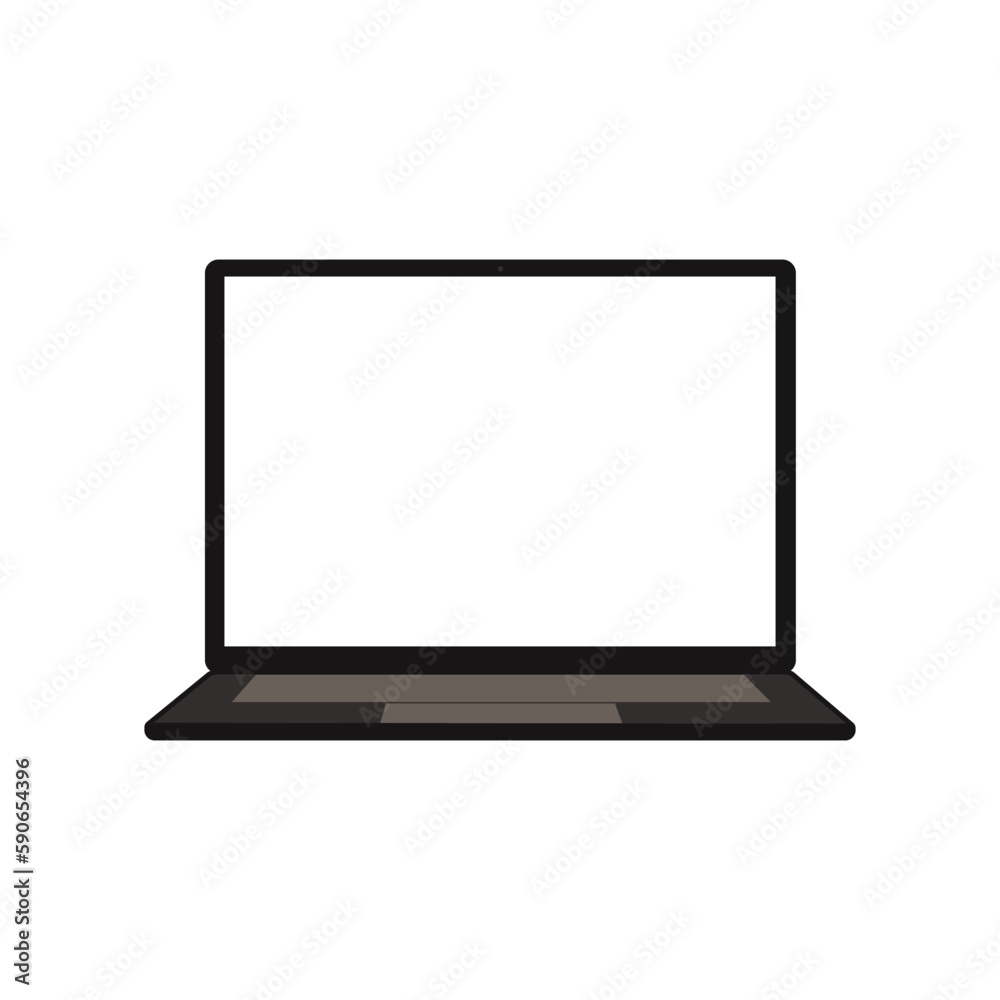 Laptop computer isolated on a white background. Vector illustration Laptop computer isolated on a white background. Vector illustration