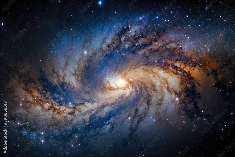 The Milky Way in space, which is made of of stars and cosmic dust. Generative AI