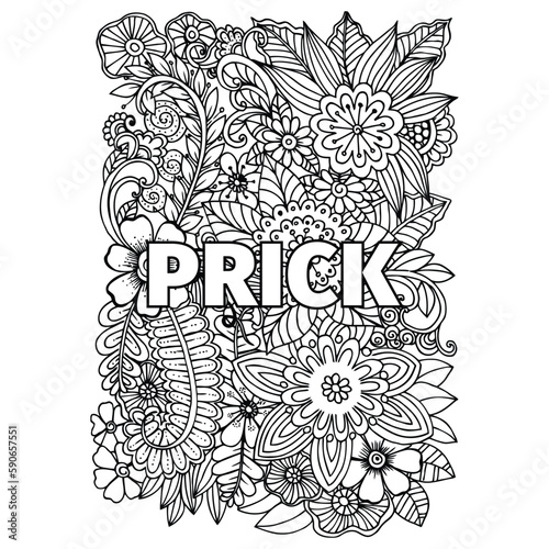 Motivational Swear Word Coloring Book Page for Adult
