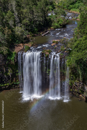 Waterfall surrounded by rocks and trees - Dangar Falls - Dorrigo  NSW  Australia