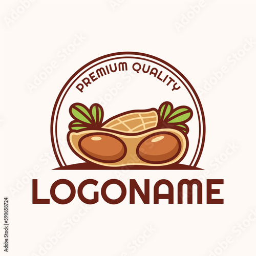 Peanut logo template, suitable for farm, market, and restaurant