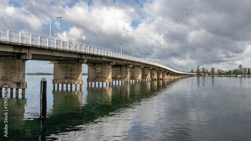 Forster Tuncurry Bridge (1959) over the Coolongolook River - one of the longest pre-stressed concrete bridges in the Southern Hemisphere - Forster, NSW, Australia © Anne Powell