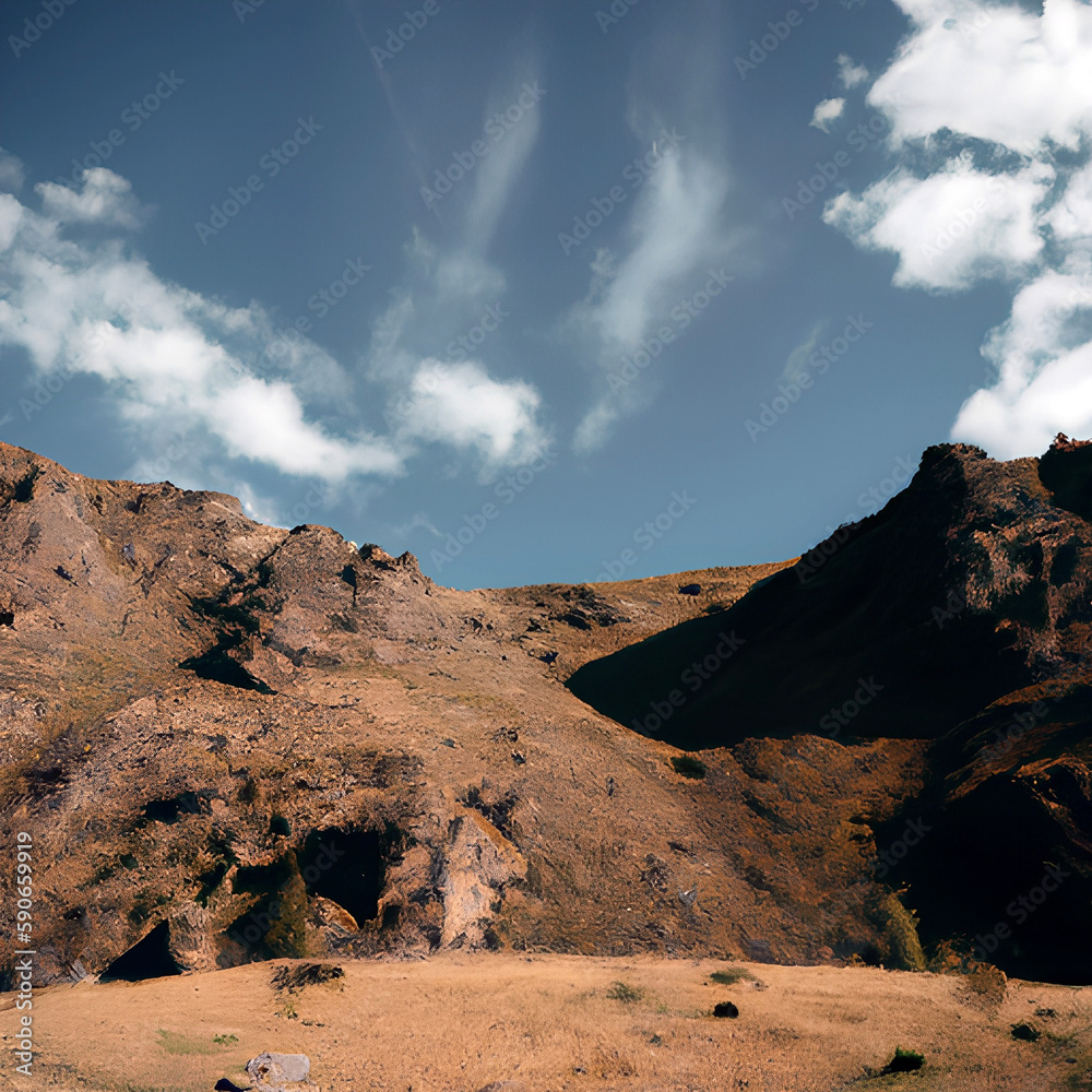 Naklejka premium landscape in the desert