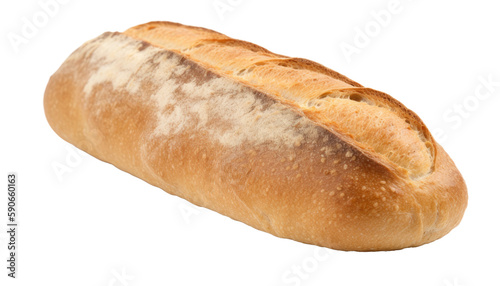bread roll isolated on transparent background, generative ai