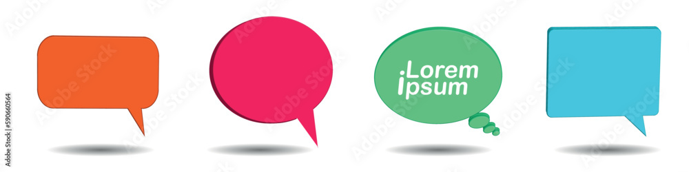 3d Speech Bubble Shapes Set. Vector cloud, square, circle and rectangle chat box banner. Banner, sticker, tag, badge template with space for text. 3d Speech Bubble Shapes Set. Vector cloud, square, circle and rectangle chat box banner. Banner, sticker, tag, badge template with space for text.