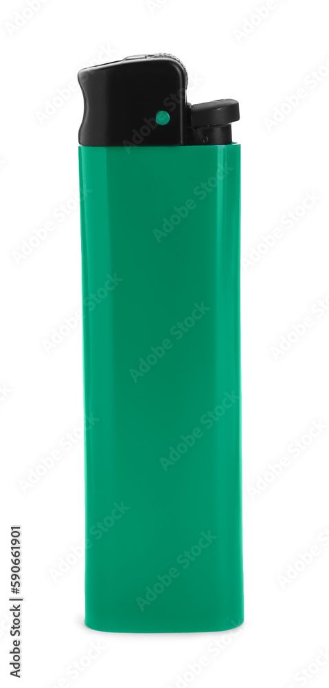 Stylish small pocket lighter isolated on white Stylish small pocket lighter isolated on white