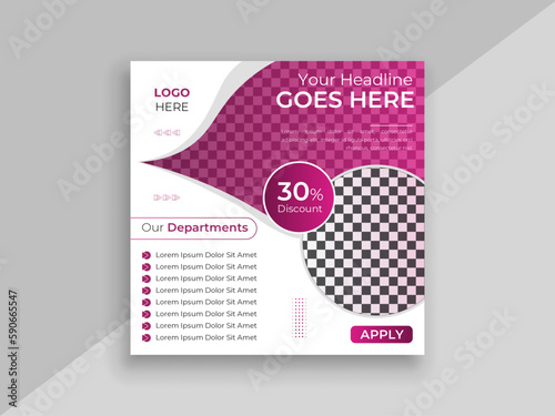 abstract modern busienss social media marketing post template 