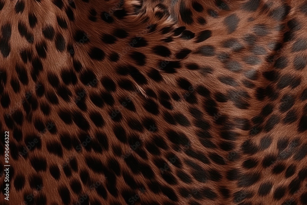 Cheetah Fur Pattern in Close-up View. Generative AI Cheetah Fur Pattern in Close-up View. Generative AI