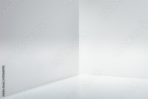 Abstract white studio background for product presentation. 