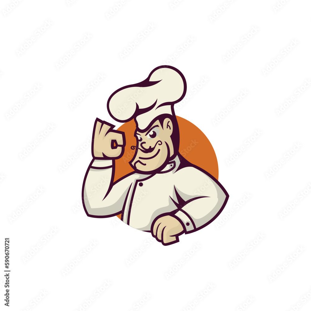 Restaurant Chef Logo Mascot Vector