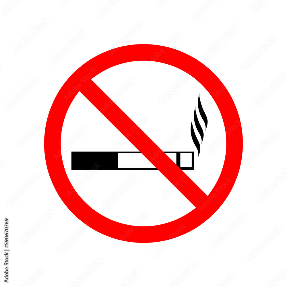 No smoking sign icon illustration on white background..eps No smoking sign icon illustration on white background..eps
