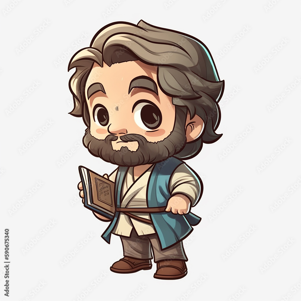 Naklejka premium cartoon illustration of a person