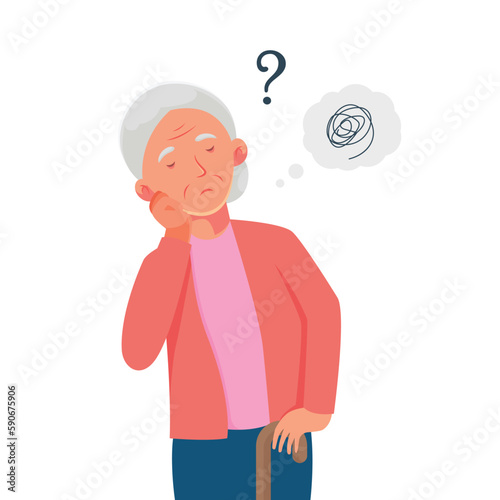 Alzheimer disease man vector