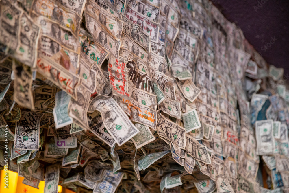 Fototapeta premium Wall of Tips Signed