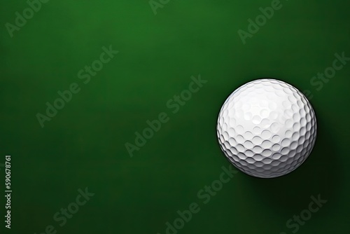 White Golf Balls With Green Background And Blank Space Generative AI