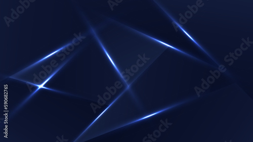 Abstract polygonal pattern luxury dark blue on background.