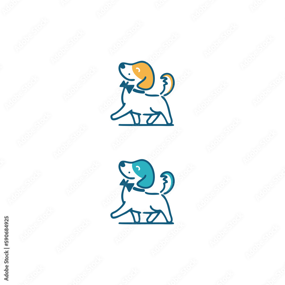 dog logo design, animal vector illustration dog logo design, animal vector illustration