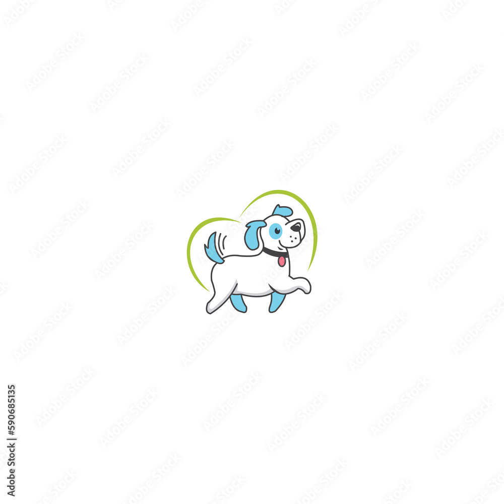 dog logo design vector illustration